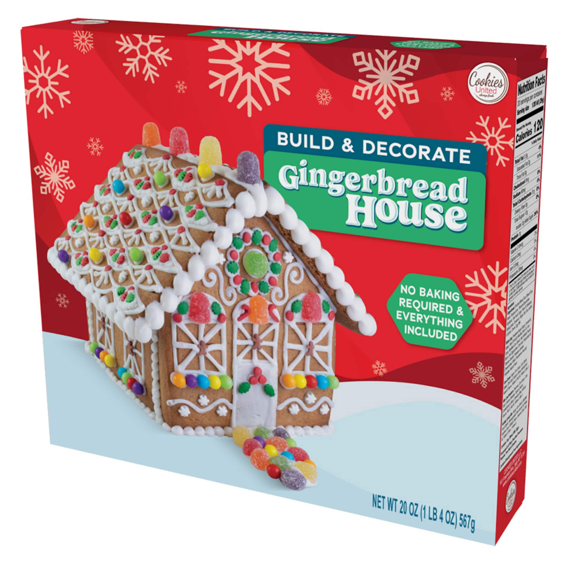 Cookies United Build & Decorate Gingerbread House Kit